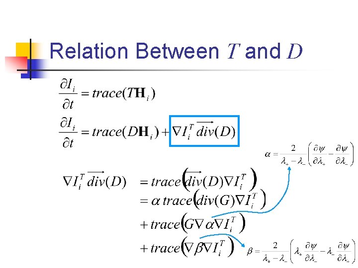 Relation Between T and D 