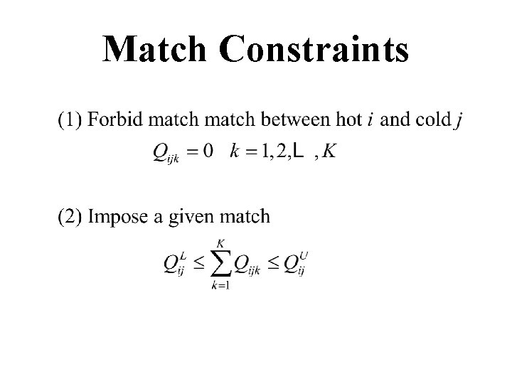 Match Constraints 