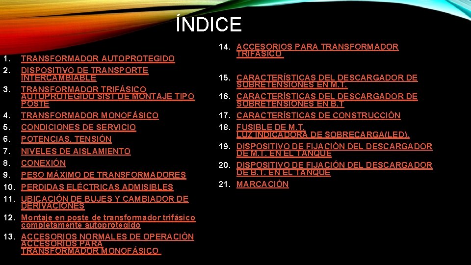 ÍNDICE 1. 2. 3. 4. 5. 6. 7. 8. 9. 10. 11. 12. 13.