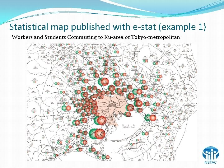 Statistical map published with e-stat (example 1) Workers and Students Commuting to Ku-area of Statistical map published with e-stat (example 1) Workers and Students Commuting to Ku-area of