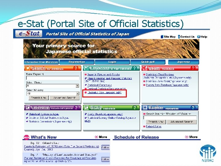 e-Stat (Portal Site of Official Statistics) 8 e-Stat (Portal Site of Official Statistics) 8