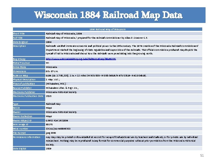 Wisconsin 1884 Railroad Map Data 1884 Railroad Map of Wisconsin Short Title Railroad map Wisconsin 1884 Railroad Map Data 1884 Railroad Map of Wisconsin Short Title Railroad map