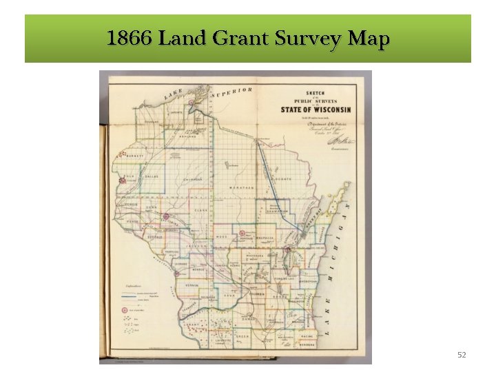 1866 Land Grant Survey Map 52 1866 Land Grant Survey Map 52