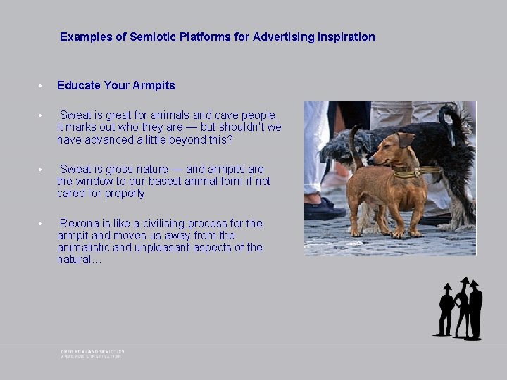 Examples of Semiotic Platforms for Advertising Inspiration • Educate Your Armpits • Sweat is