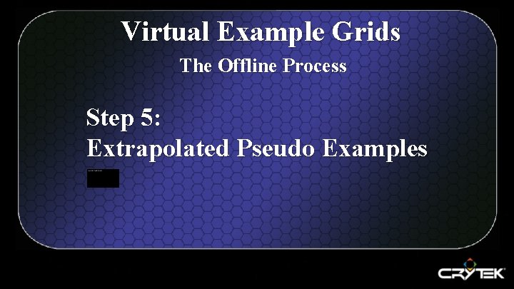 Virtual Example Grids The Offline Process Step 5: Extrapolated Pseudo Examples 