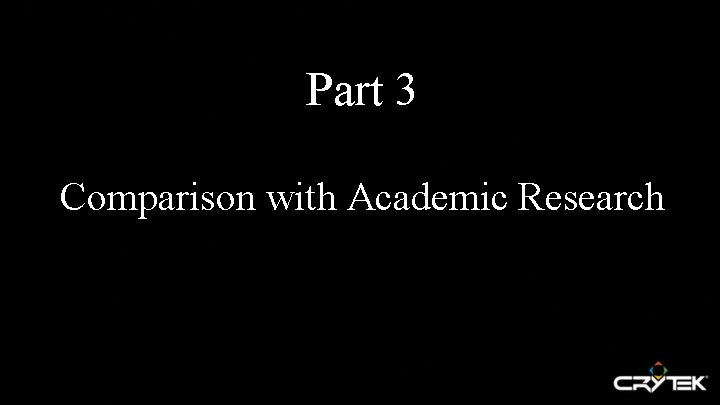 Part 3 Comparison with Academic Research 