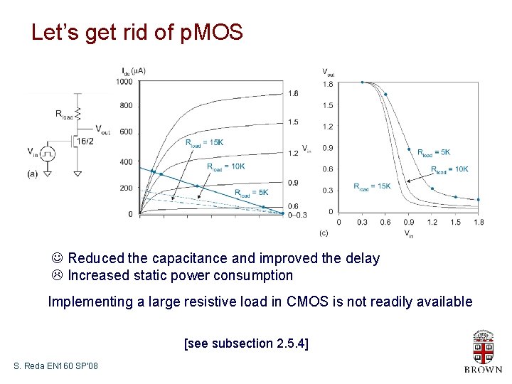 Let’s get rid of p. MOS J Reduced the capacitance and improved the delay