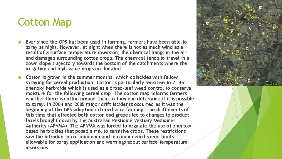 Cotton Map Ever since the GPS has been used in farming, farmers have been Cotton Map Ever since the GPS has been used in farming, farmers have been