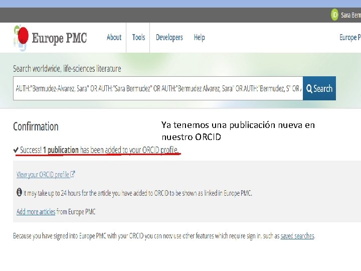 Ya tenemos una publicación nueva en nuestro ORCID 