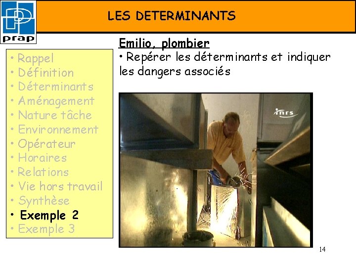 FORMATION PRAP –LES Déterminants DETERMINANTS • Rappel • Définition • Déterminants • Aménagement •