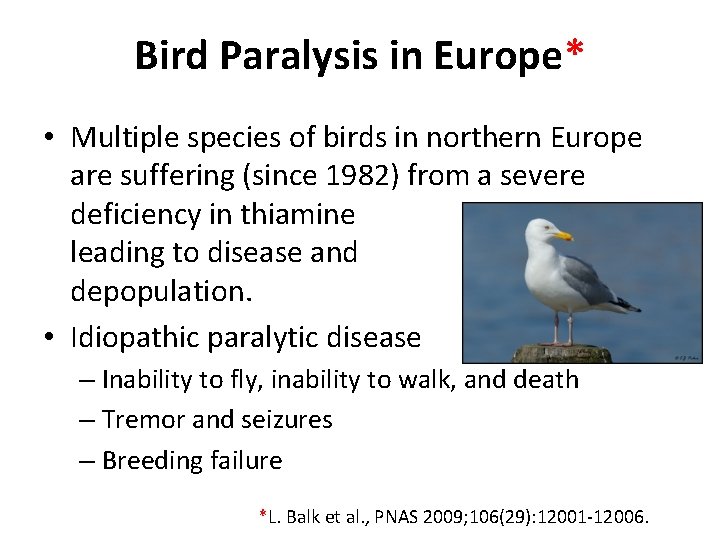 Bird Paralysis in Europe* • Multiple species of birds in northern Europe are suffering