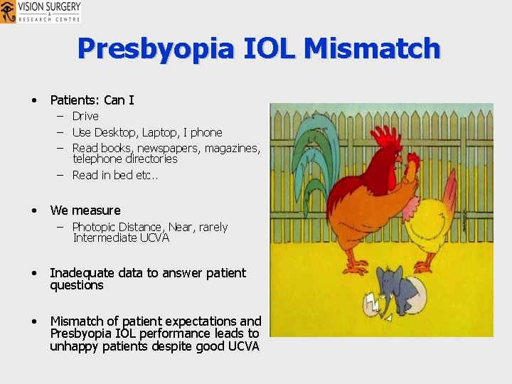 Presbyopia IOL Mismatch • Patients: Can I – Drive – Use Desktop, Laptop, I Presbyopia IOL Mismatch • Patients: Can I – Drive – Use Desktop, Laptop, I