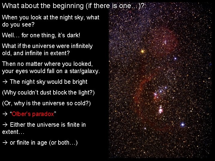 What about the beginning (if there is one…)? : When you look at the