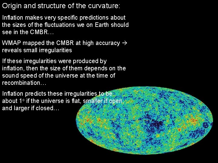 Origin and structure of the curvature: Inflation makes very specific predictions about the sizes