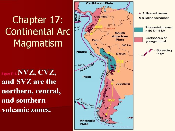 Chapter 17: Continental Arc Magmatism NVZ, CVZ, and SVZ are the northern, central, and