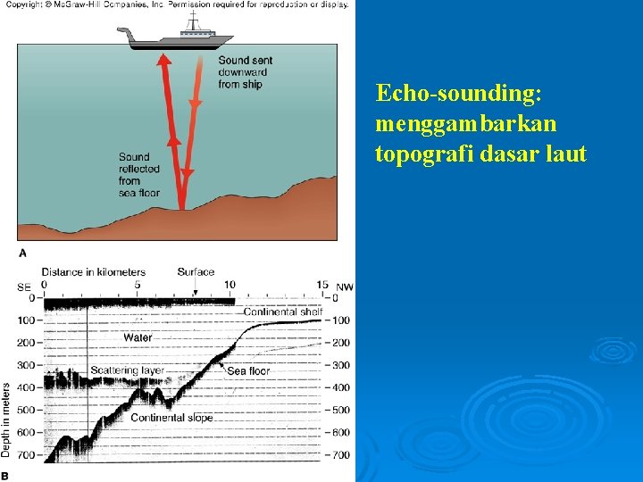 Echo-sounding: menggambarkan topografi dasar laut 