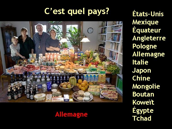 C’est quel pays? Allemagne États-Unis Mexique Équateur Angleterre Pologne Allemagne Italie Japon Chine Mongolie