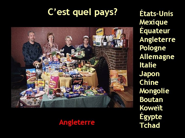 C’est quel pays? Angleterre États-Unis Mexique Équateur Angleterre Pologne Allemagne Italie Japon Chine Mongolie