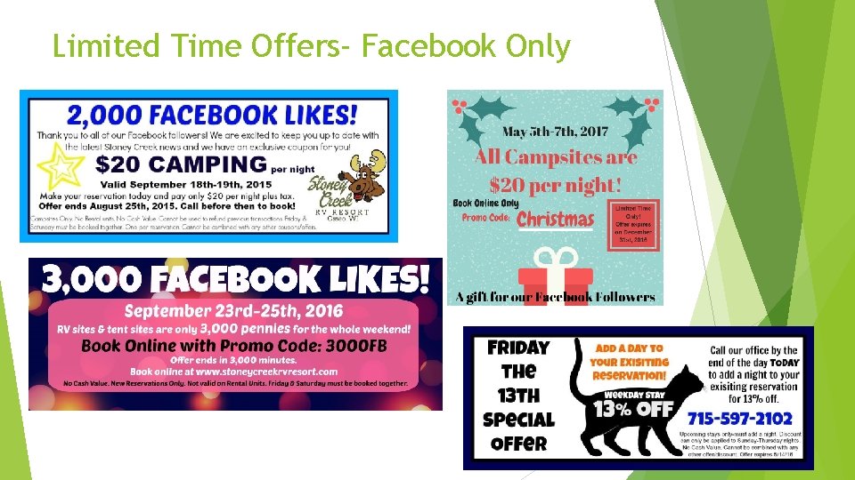 Limited Time Offers- Facebook Only 