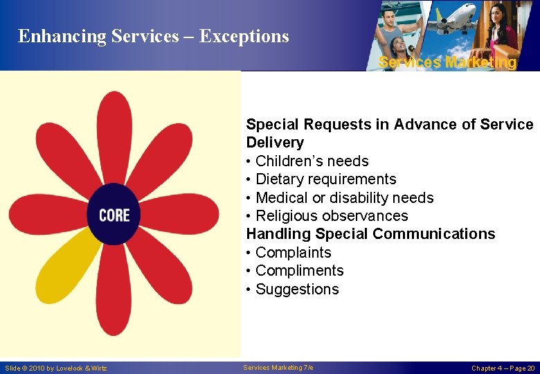 Enhancing Services – Exceptions Services Marketing Special Requests in Advance of Service Delivery •
