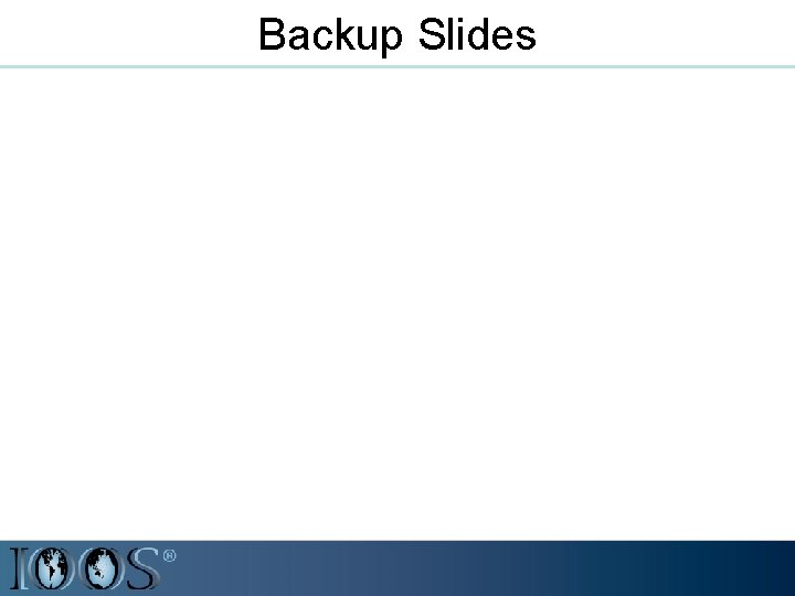 Backup Slides 