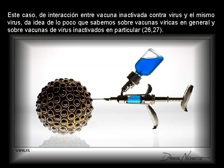 Este caso, de interacción entre vacuna inactivada contra virus y el mismo virus, da