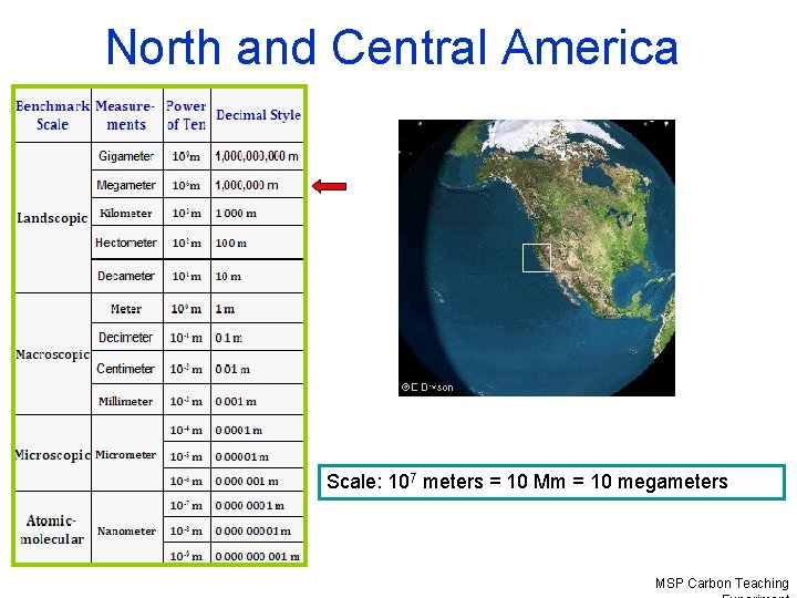 North and Central America Scale: 107 meters = 10 Mm = 10 megameters MSP