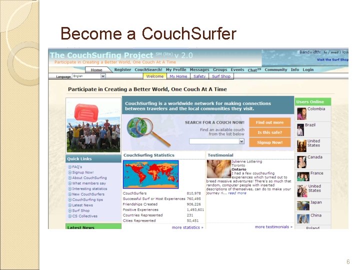 Become a Couch. Surfer 6 