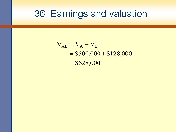 36: Earnings and valuation 