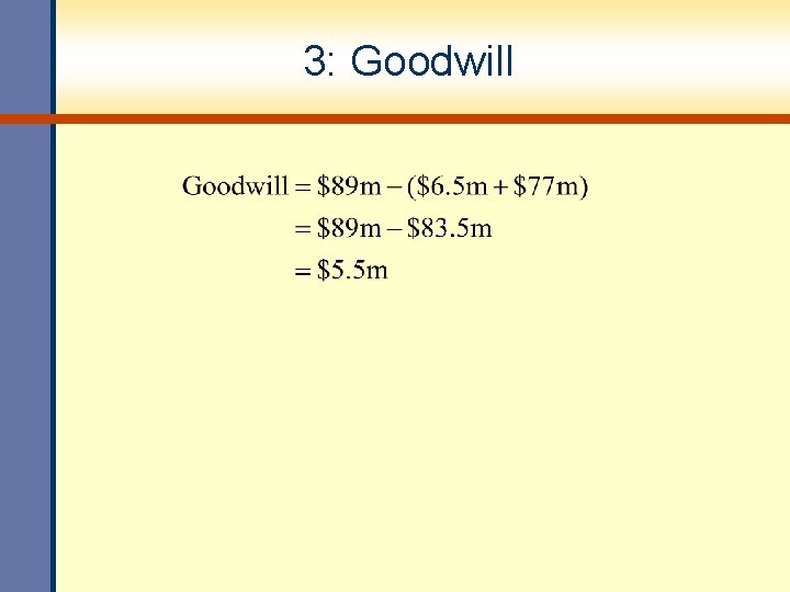 3: Goodwill 