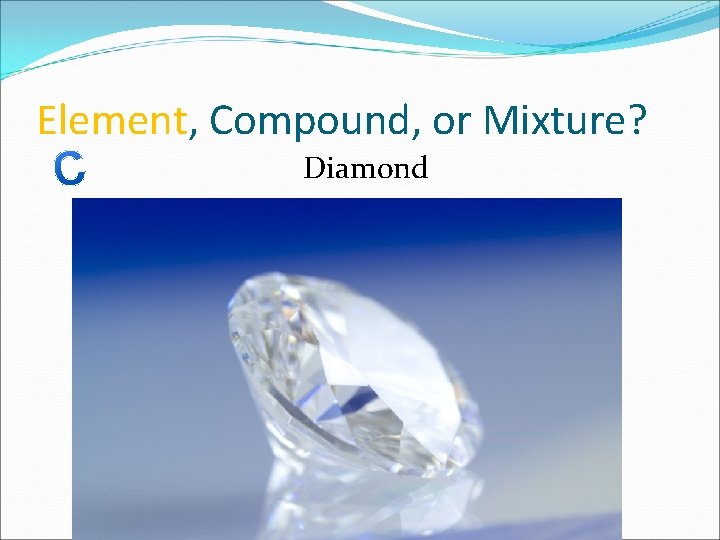 Element, Compound, or Mixture? Diamond 