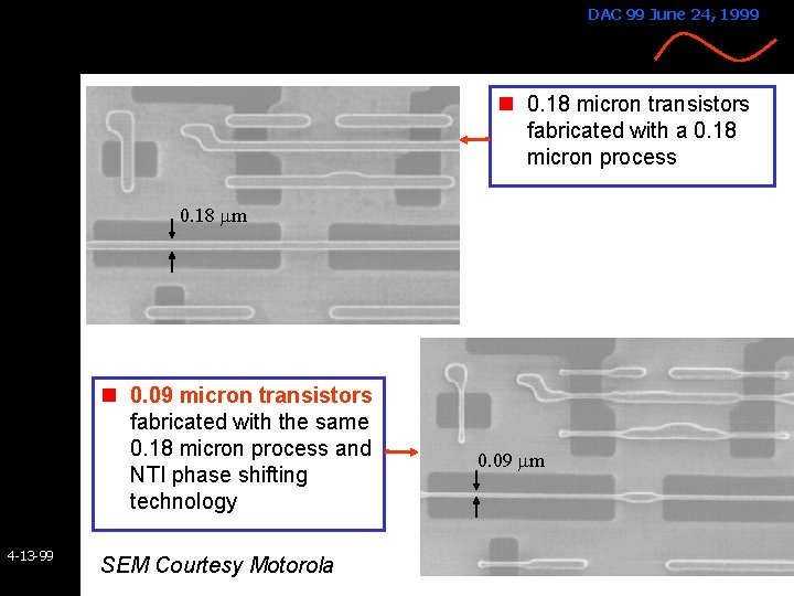 DAC 99 June 24, 1999 n 0. 18 micron transistors fabricated with a 0. DAC 99 June 24, 1999 n 0. 18 micron transistors fabricated with a 0.