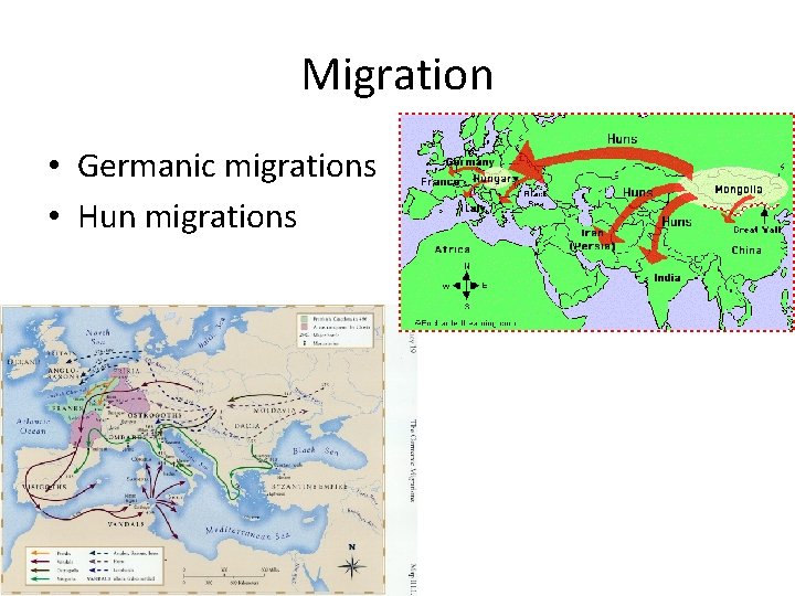 Migration • Germanic migrations • Hun migrations 