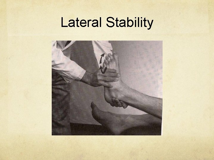 Lateral Stability 