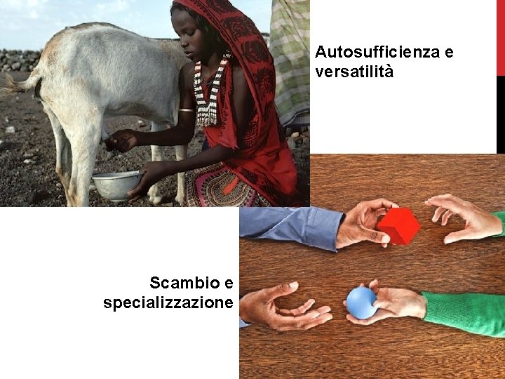 Autosufficienza e versatilità Scambio e specializzazione 4 