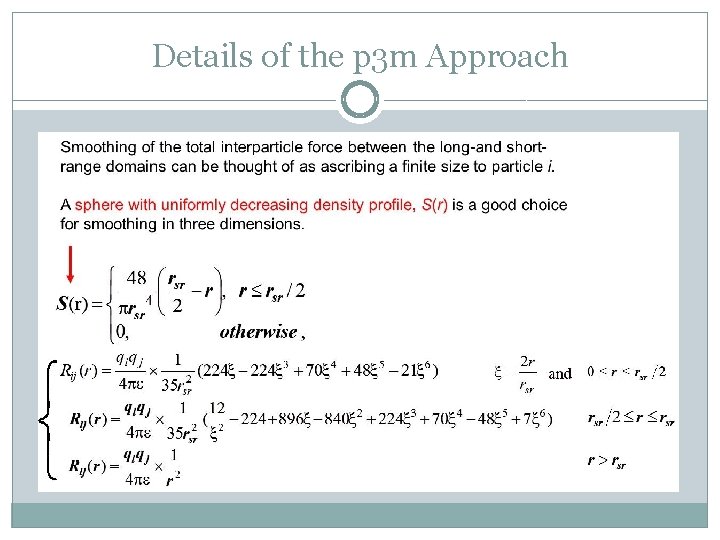 Details of the p 3 m Approach 