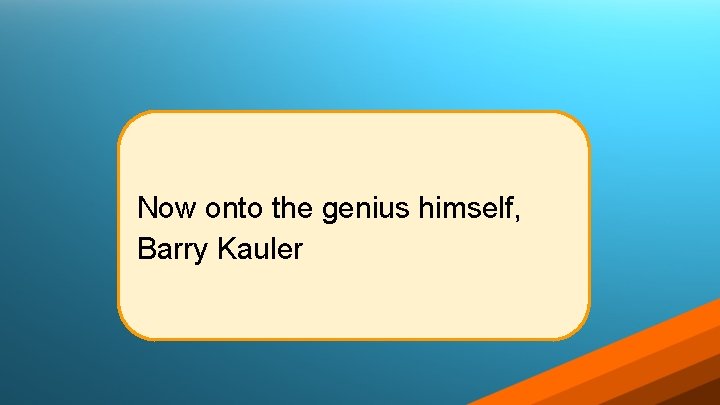 Now onto the genius himself, Barry Kauler Now onto the genius himself, Barry Kauler