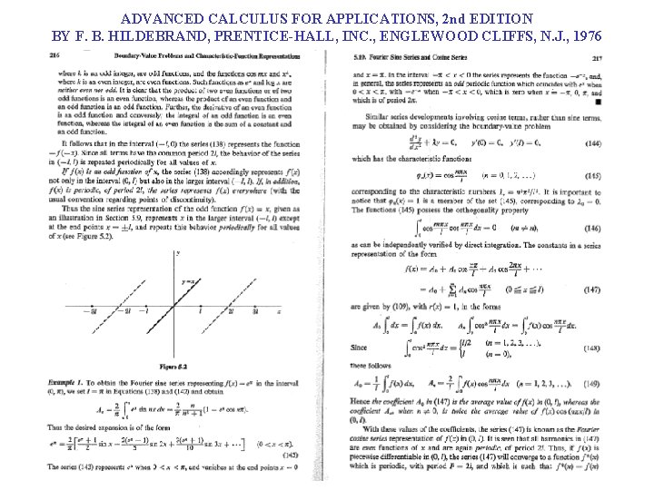 ADVANCED CALCULUS FOR APPLICATIONS, 2 nd EDITION BY F. B. HILDEBRAND, PRENTICE-HALL, INC. ,