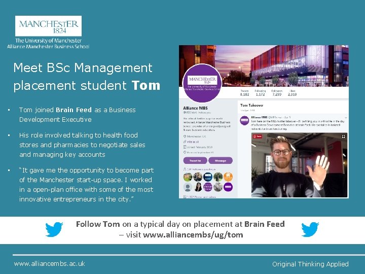 Meet BSc Management placement student Tom • Tom joined Brain Feed as a Business