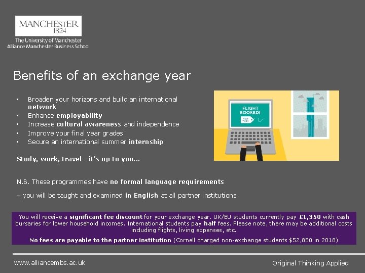 Benefits of an exchange year • • • Broaden your horizons and build an