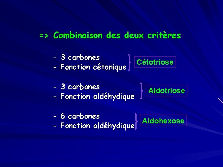 => Combinaison des deux critères - 3 carbones - Fonction cétonique - 3 carbones