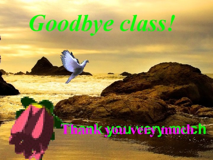 Goodbye class! Thank you very much Thank youverymuch 