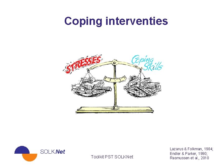 Coping interventies Toolkit PST SOLKNet Lazarus & Folkman, 1984; Endler & Parker, 1990; Rasmussen