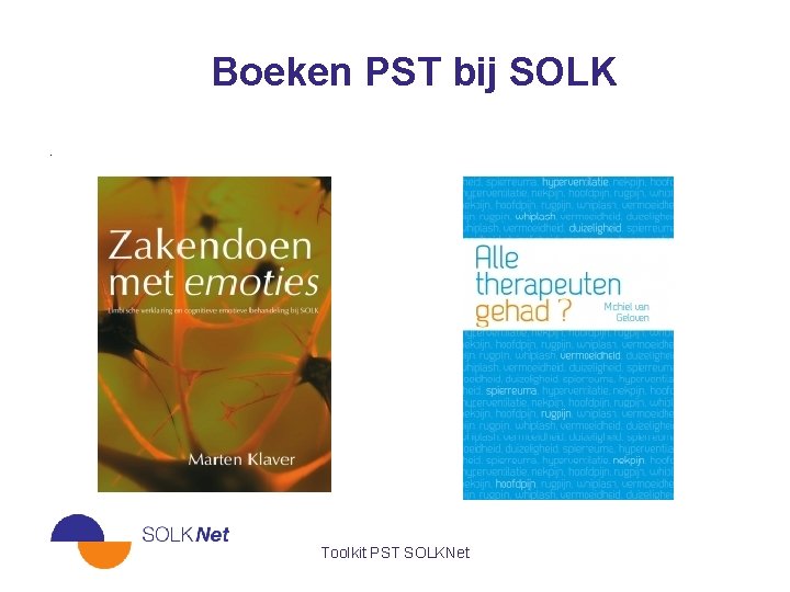 Boeken PST bij SOLK. Toolkit PST SOLKNet 