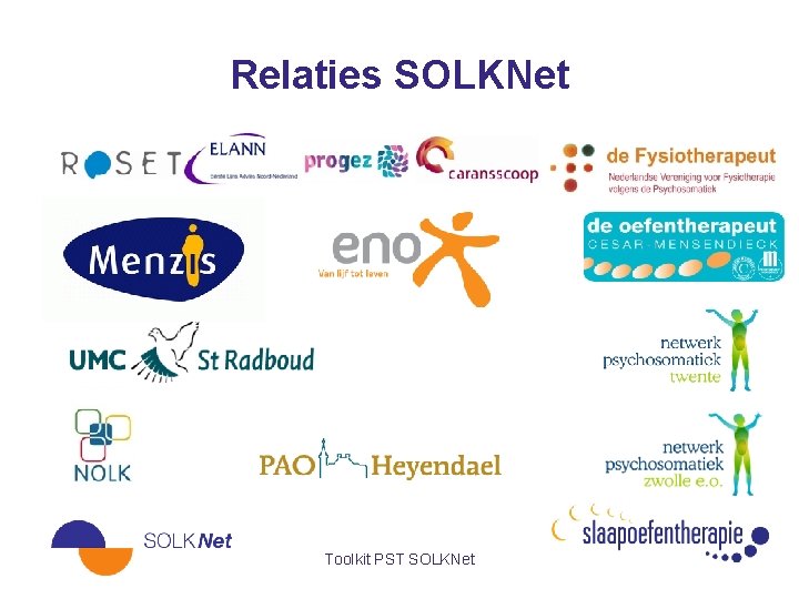 Relaties SOLKNet Toolkit PST SOLKNet 