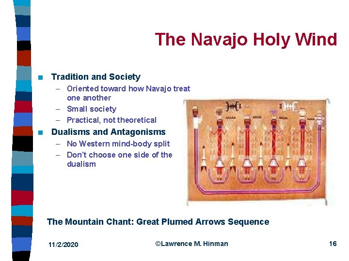 The Navajo Holy Wind n Tradition and Society – Oriented toward how Navajo treat
