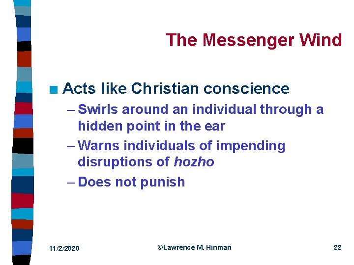 The Messenger Wind n Acts like Christian conscience – Swirls around an individual through