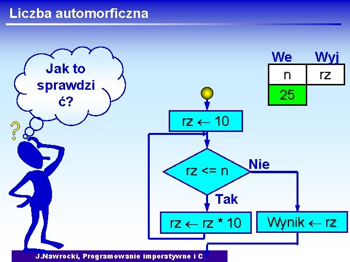 Liczba automorficzna We n 25 Jak to sprawdzi ć? Wyj rz rz 10 rz