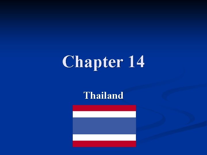 Chapter 14 Thailand 