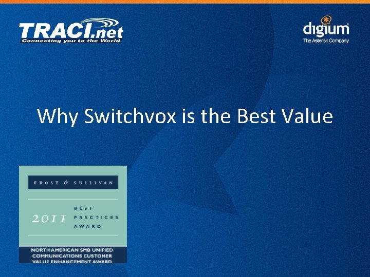 Why Switchvox is the Best Value 28 Digium Confidential 